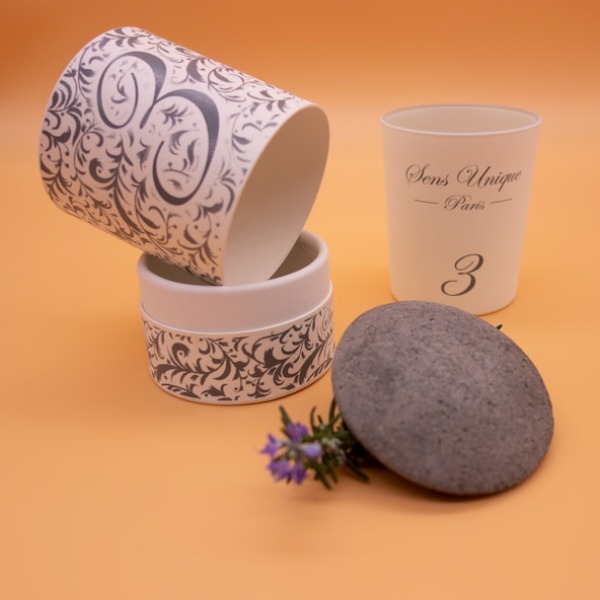 Glass candle holder and gift box decoration